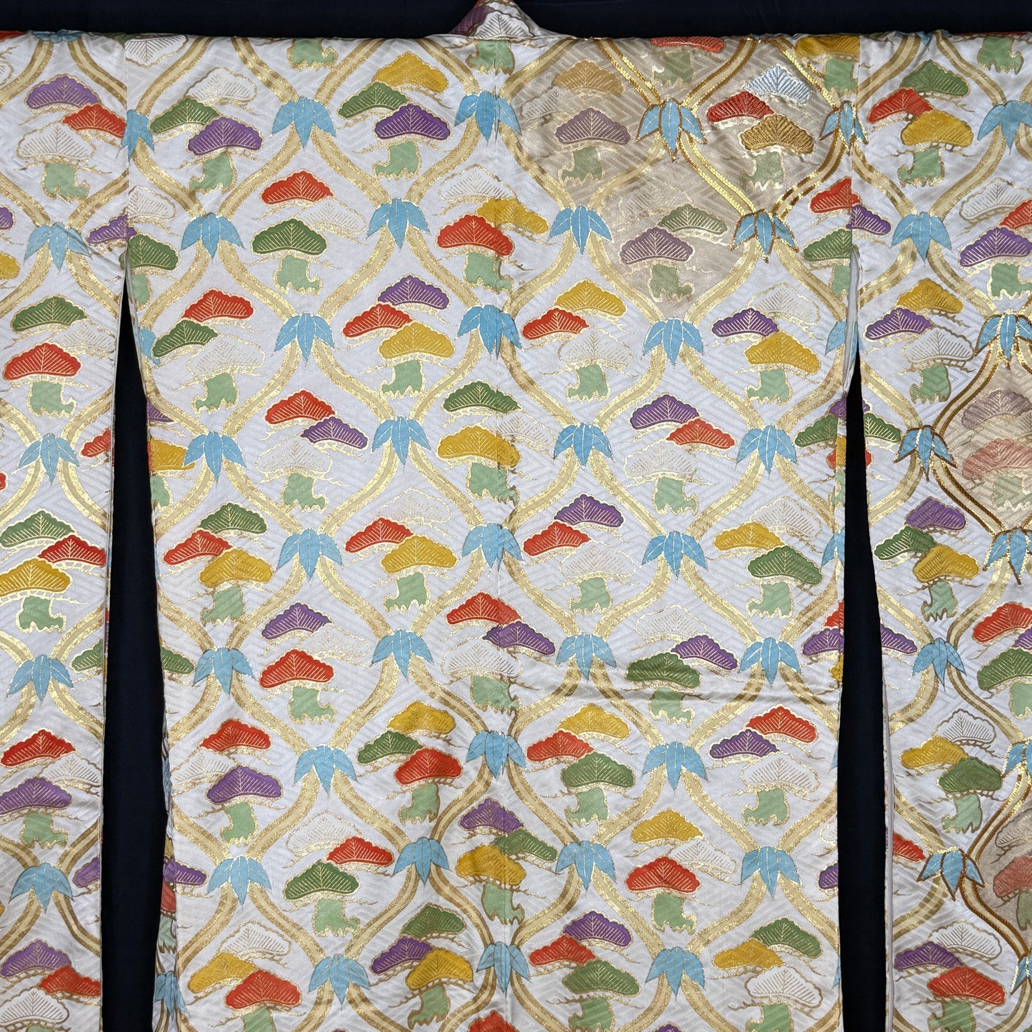 "Tatewaku, Pine, Bamboo" Vintage Furisode Kimono