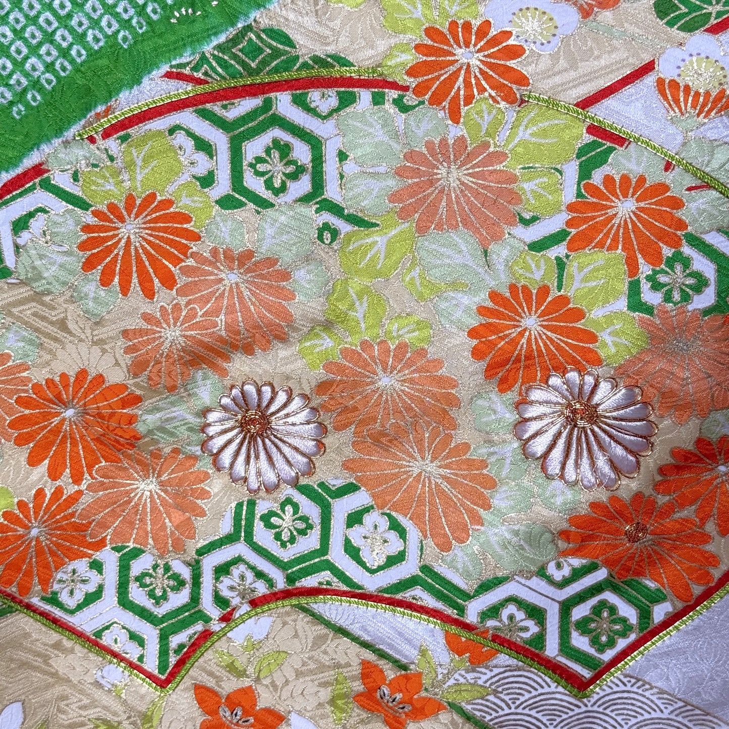"Sensu Shibori" Vintage Furisode Kimono