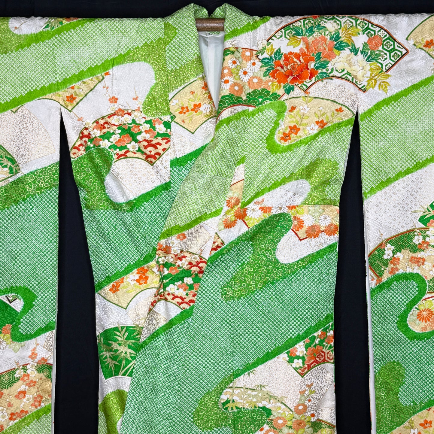 "Sensu Shibori" Vintage Furisode Kimono