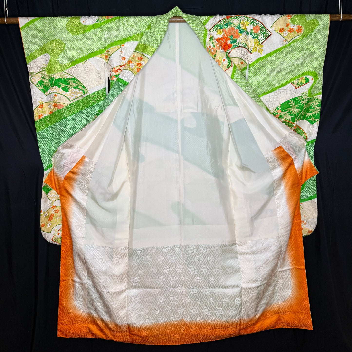 "Sensu Shibori" Vintage Furisode Kimono