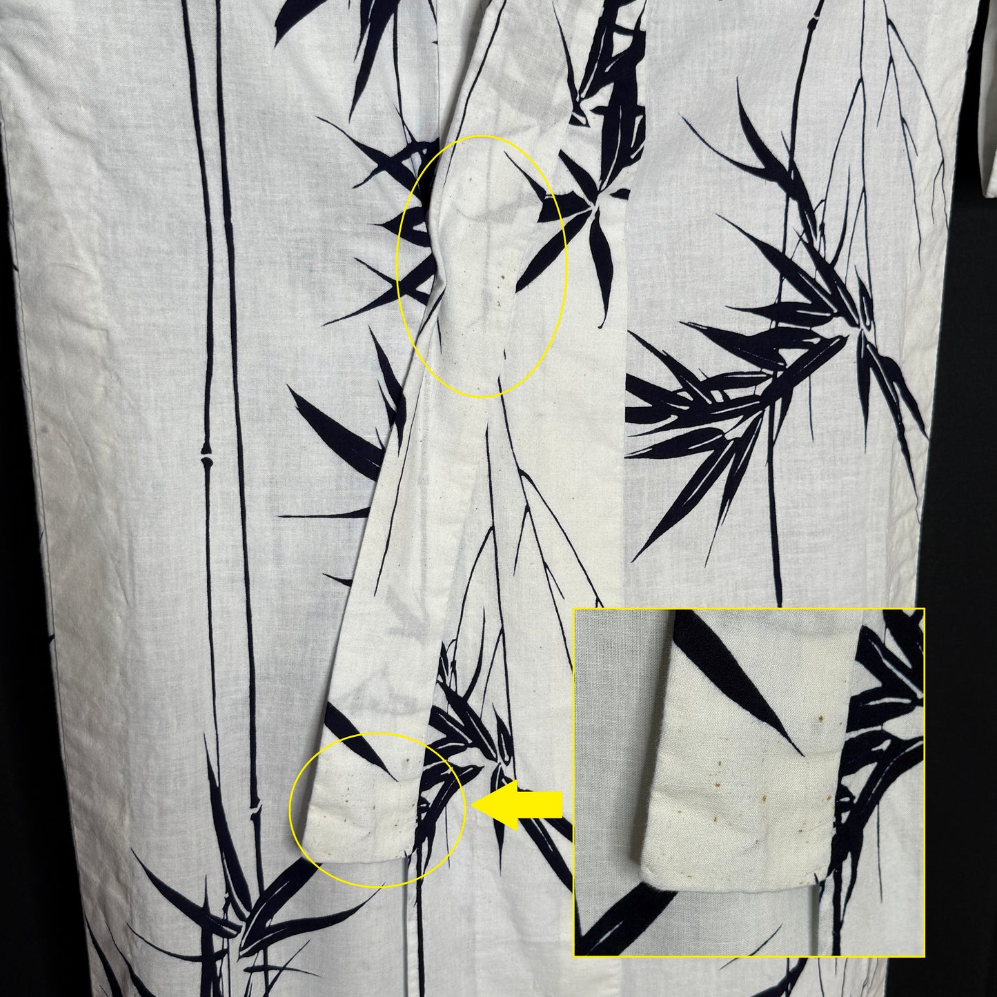 "Shadow Bamboo" Vintage Japanese Yukata