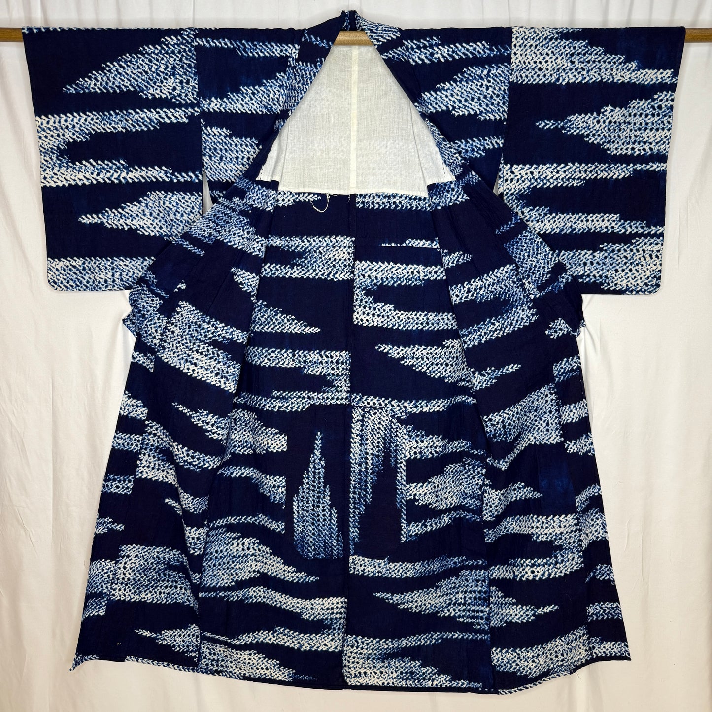 "Shibori Thunder" Vintage Japanese Yukata
