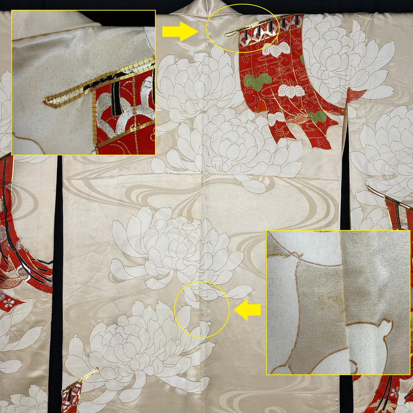 "Gentle Breeze" Vintage Furisode Kimono