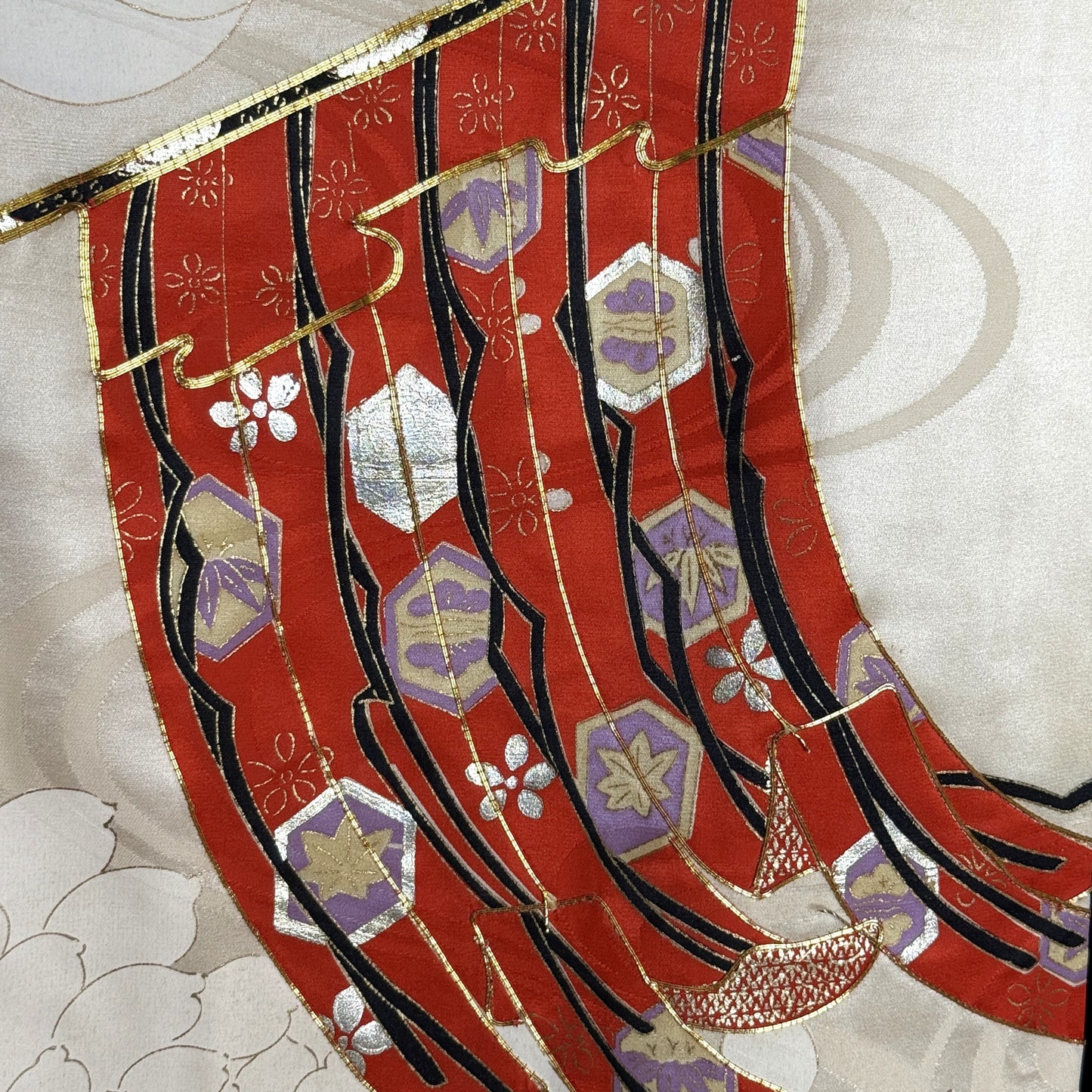 "Gentle Breeze" Vintage Furisode Kimono
