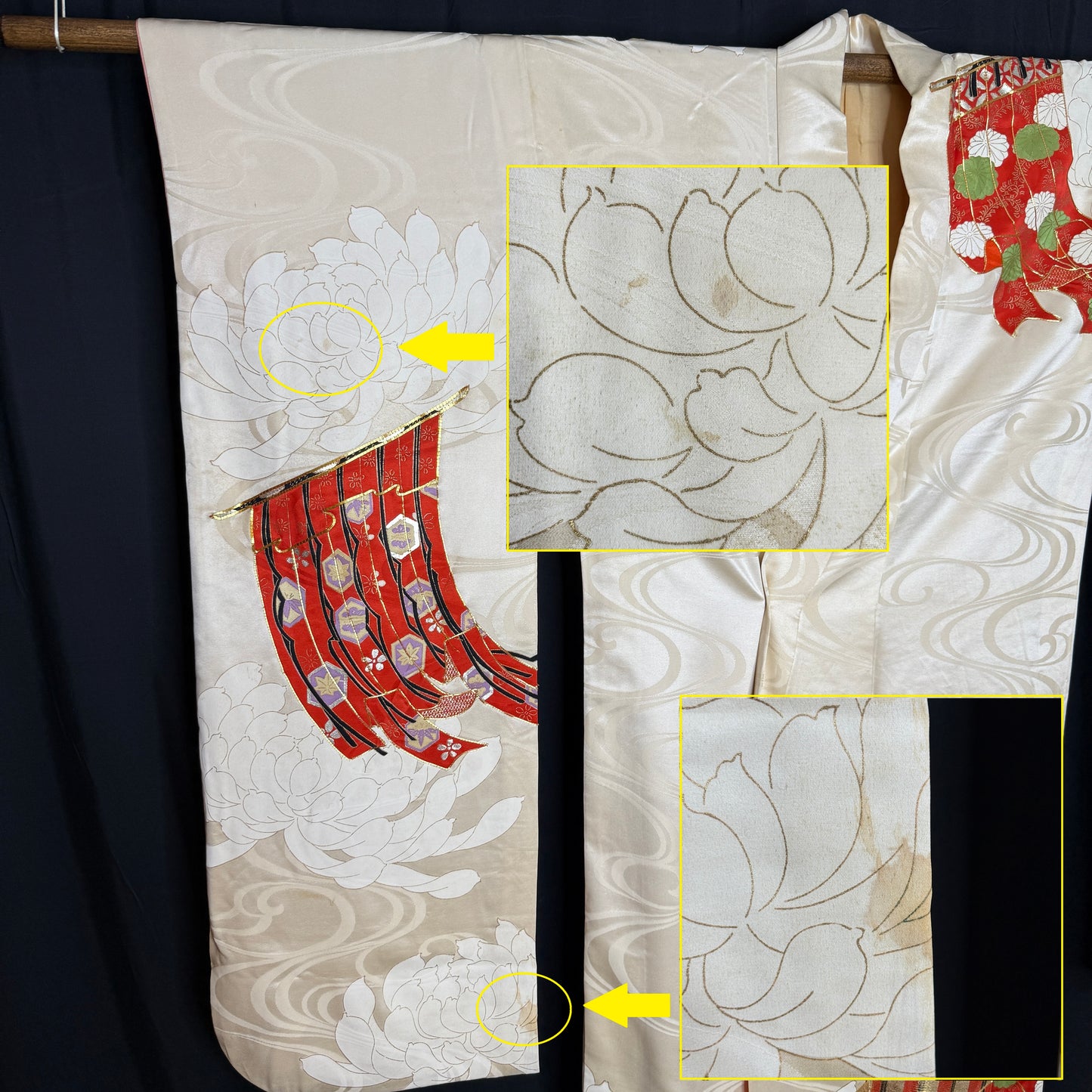 "Gentle Breeze" Vintage Furisode Kimono