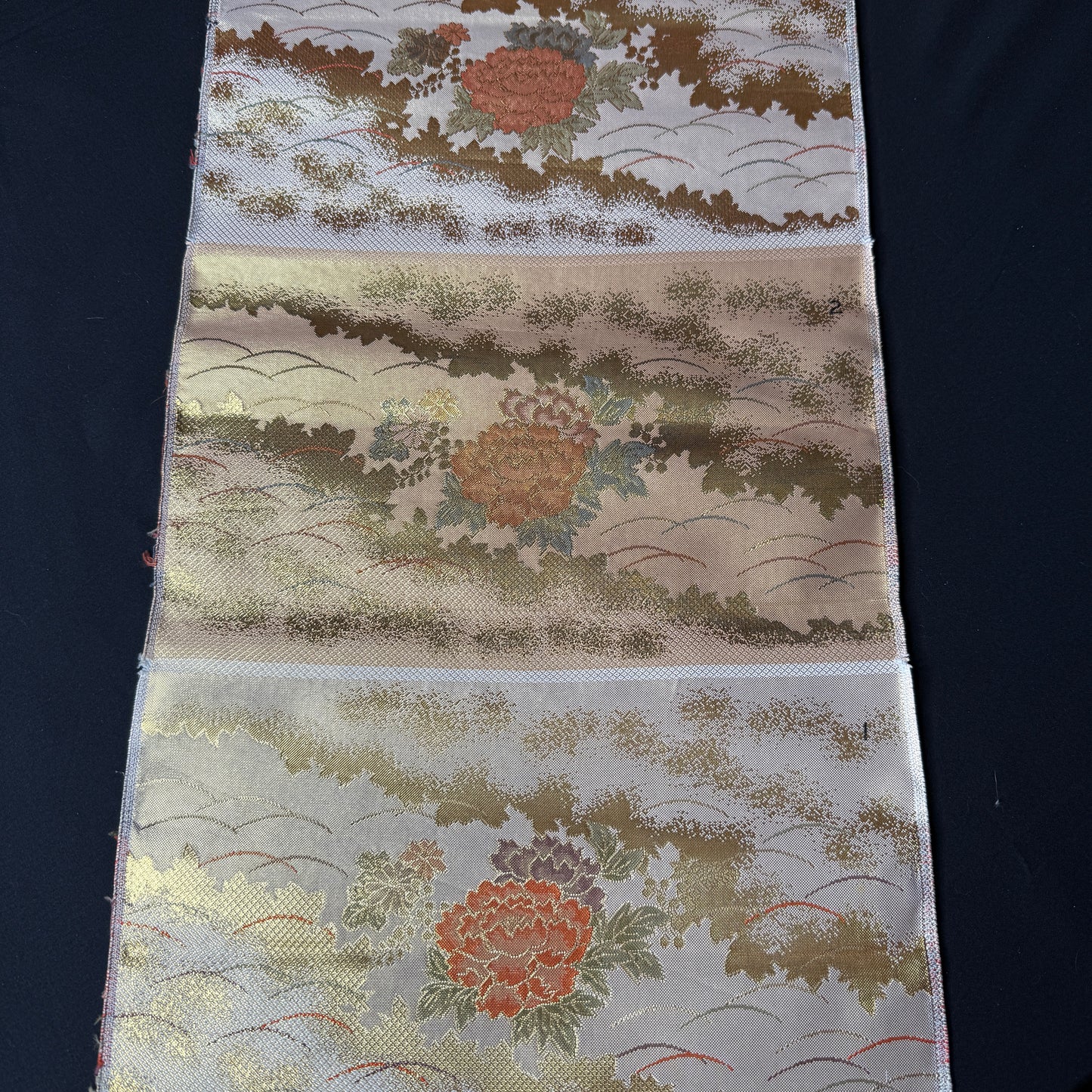 "Peony Sampler 2" Vintage Obi BOLT