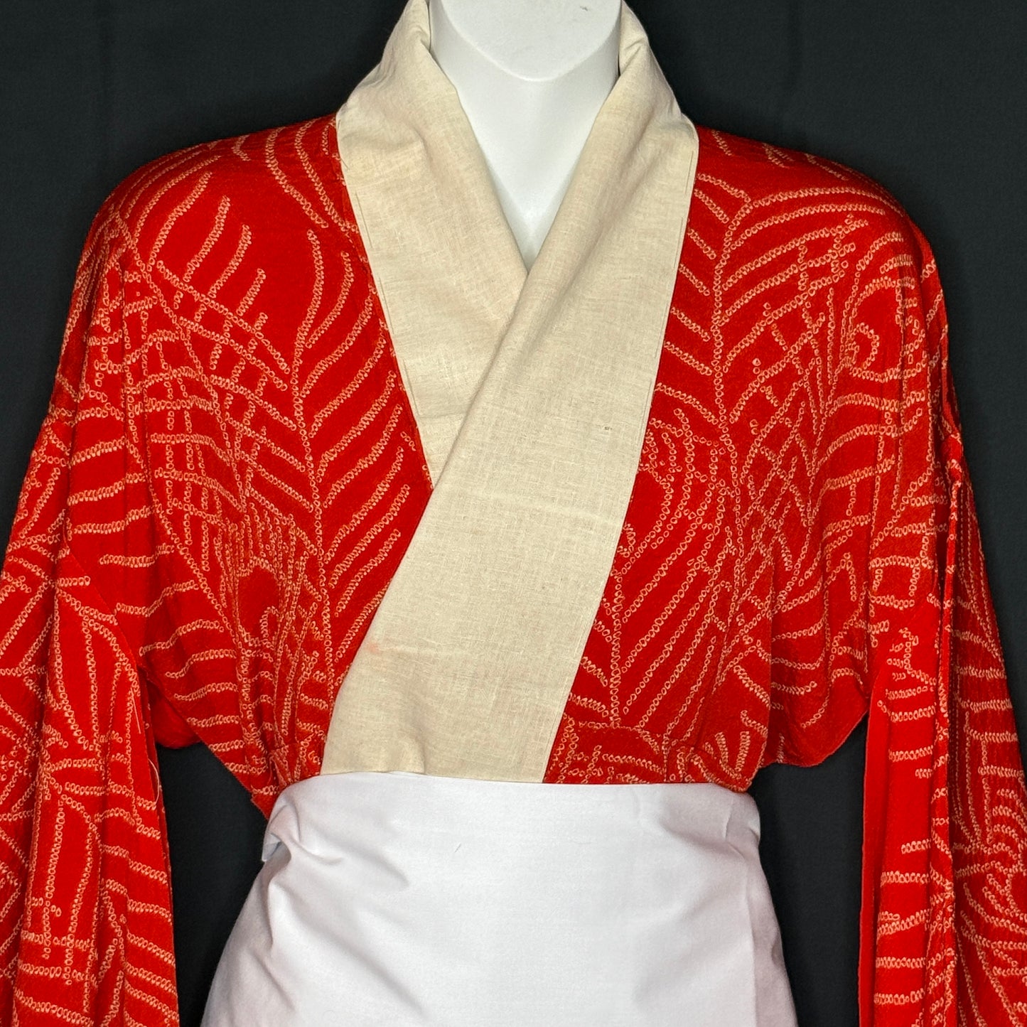 "Shibori Peacock" Vintage Juban Underkimono