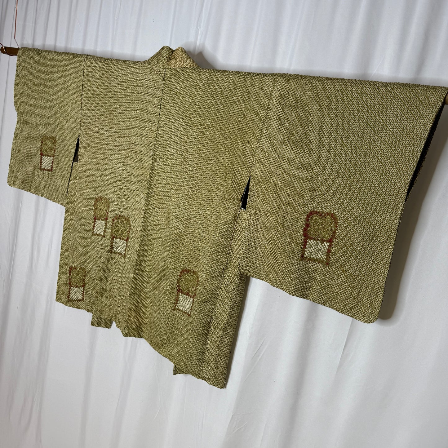 "Shibori Moss" XL Oki Haori Jacket