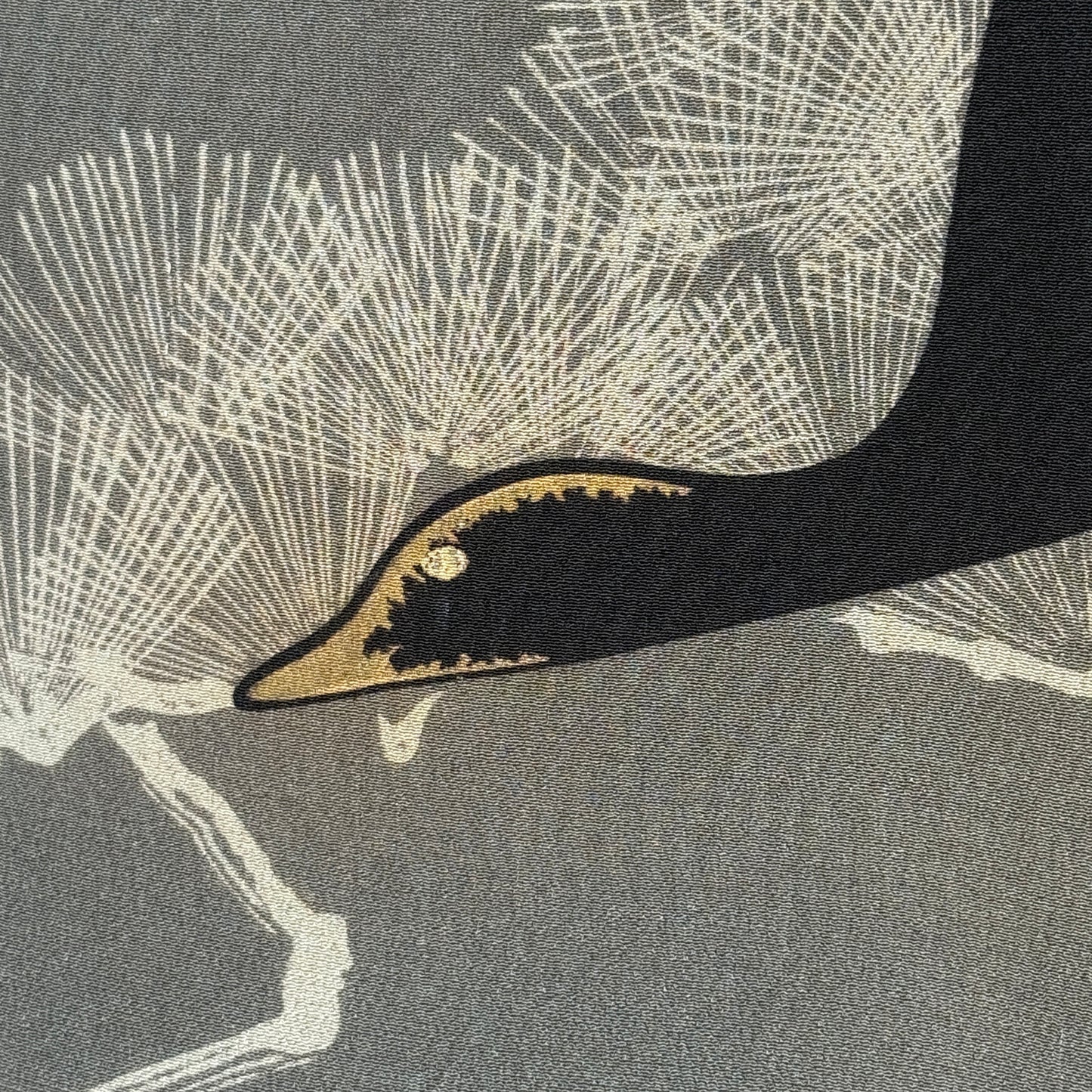 "Black Cormorant" Man's Juban Underkimono