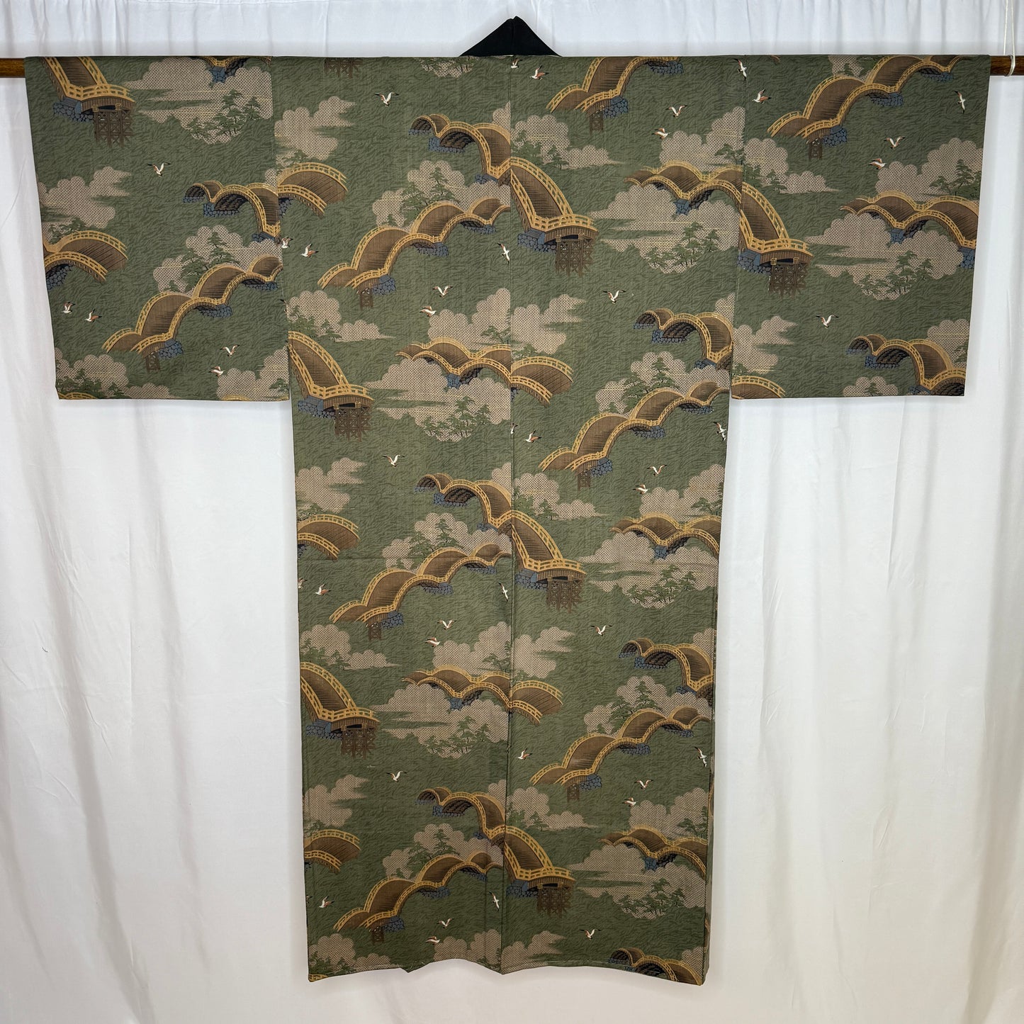 "Kintai Bridge" Man's Juban Underkimono