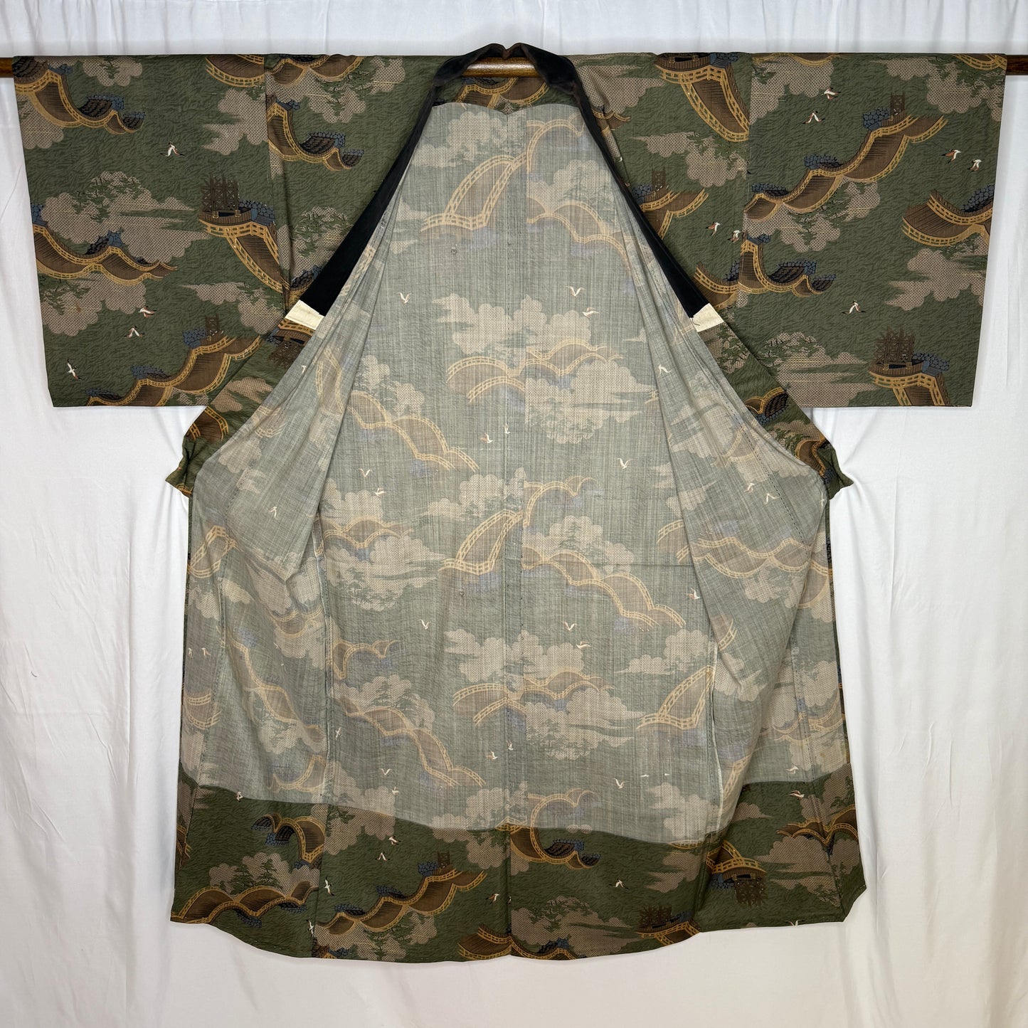 "Kintai Bridge" Man's Juban Underkimono
