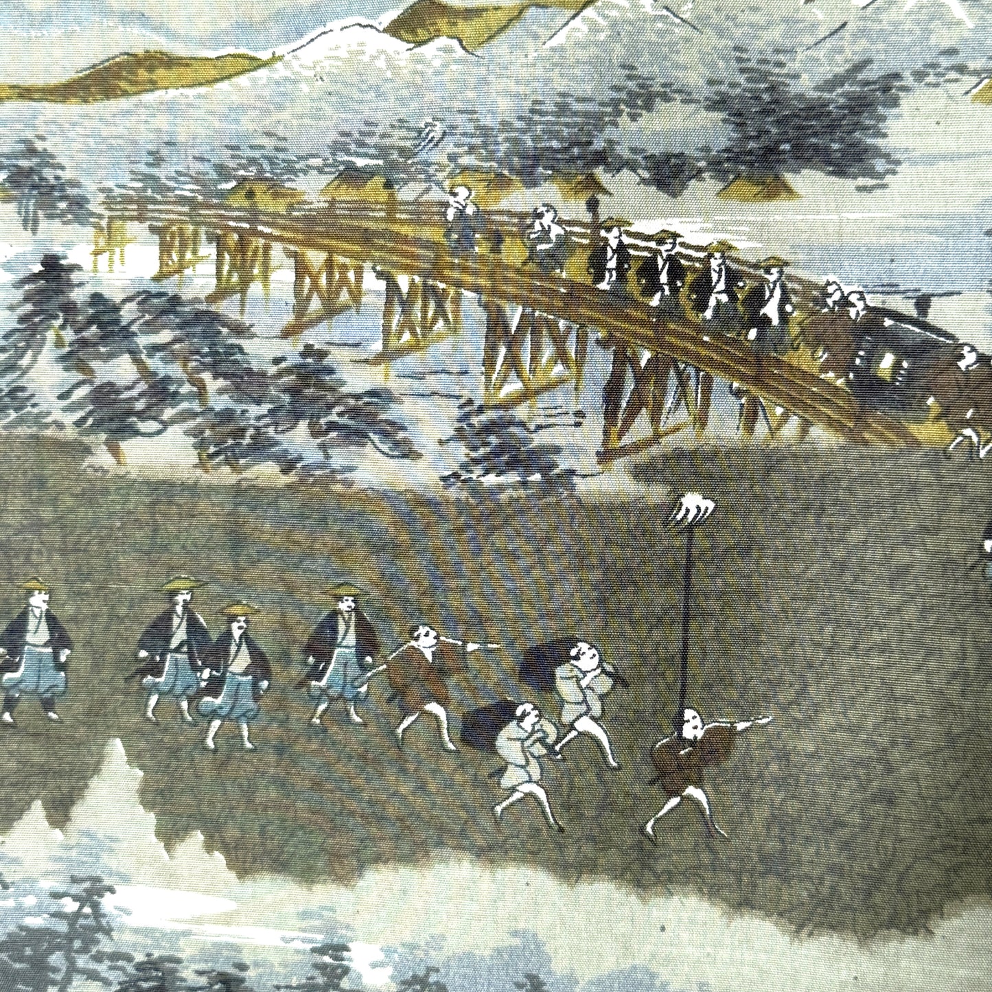 "Tokaido Journey" Man's Juban Underkimono