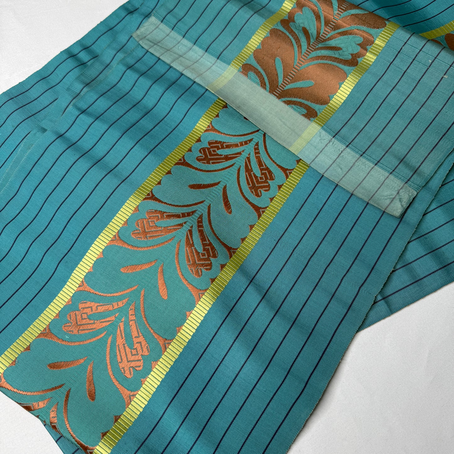 "Teal Trellis" Vintage Obi BOLT