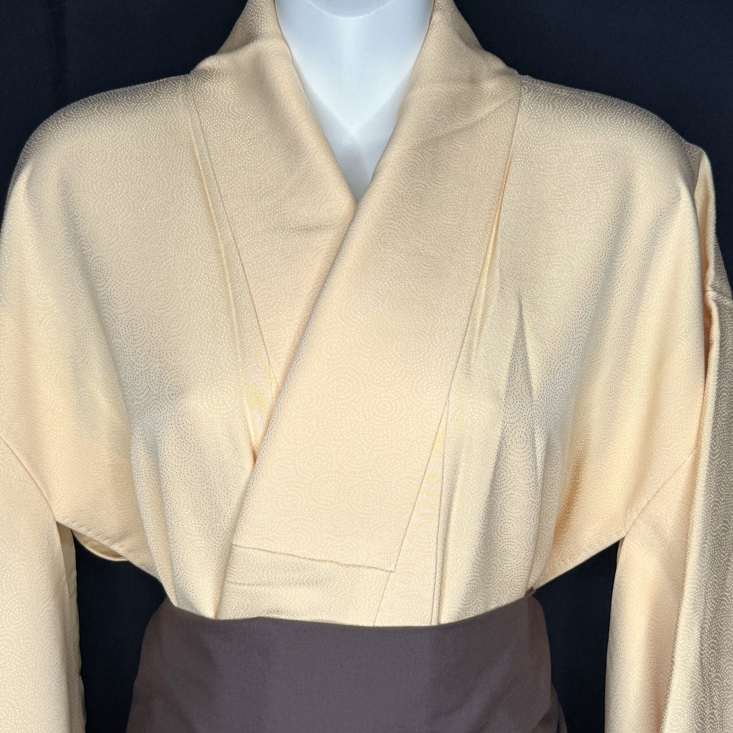 "Buttercream Circles" Vintage Iromuji Kimono
