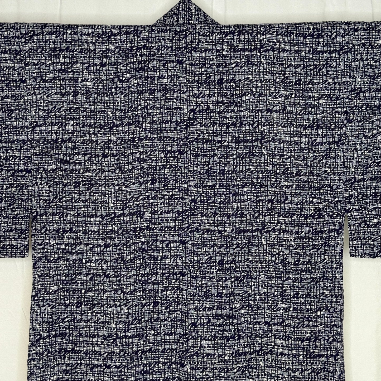 "Ink Grid" Vintage Japanese Yukata