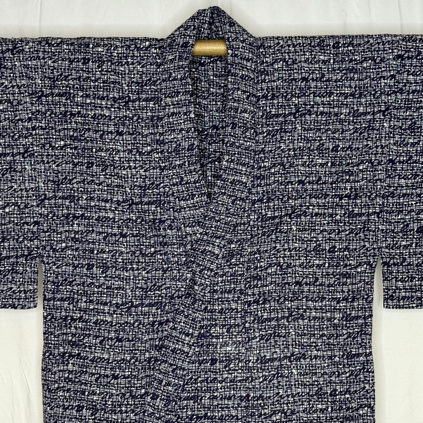 "Ink Grid" Vintage Japanese Yukata