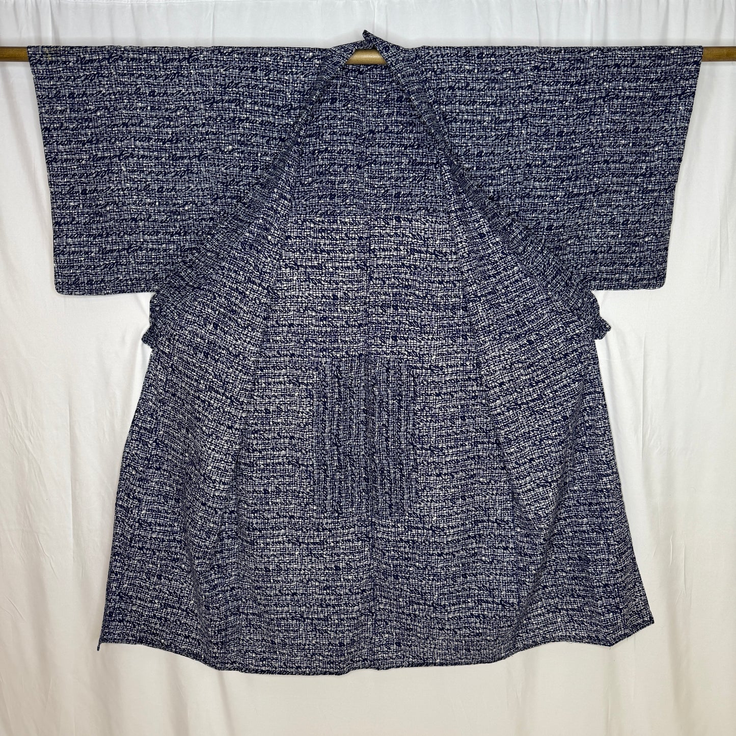 "Ink Grid" Vintage Japanese Yukata