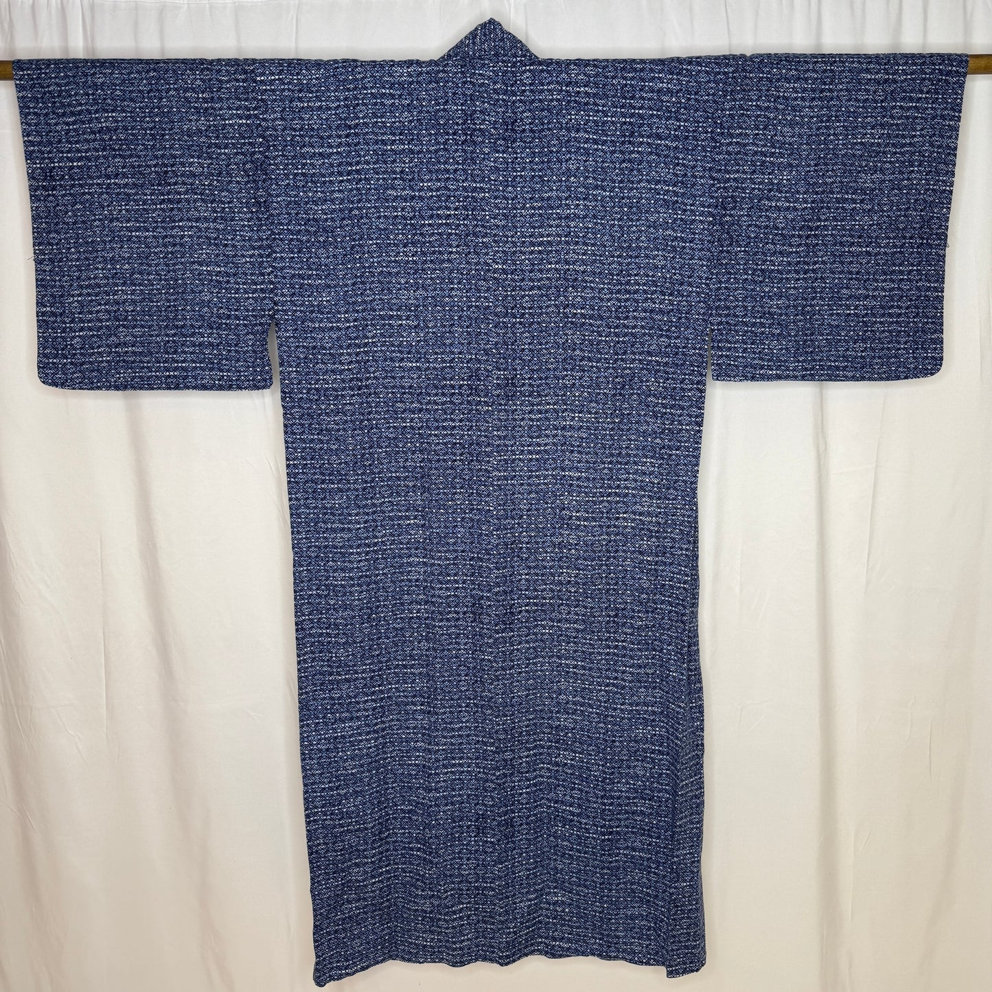 "Blue Lattice" Vintage Japanese Yukata