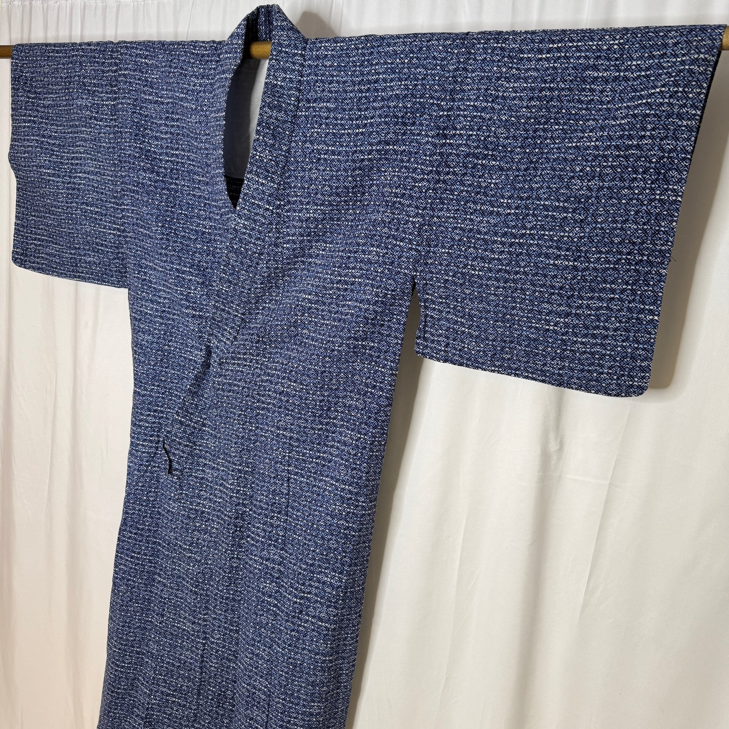 "Blue Lattice" Vintage Japanese Yukata