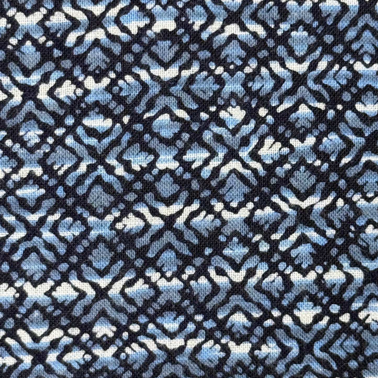 "Blue Lattice" Vintage Japanese Yukata