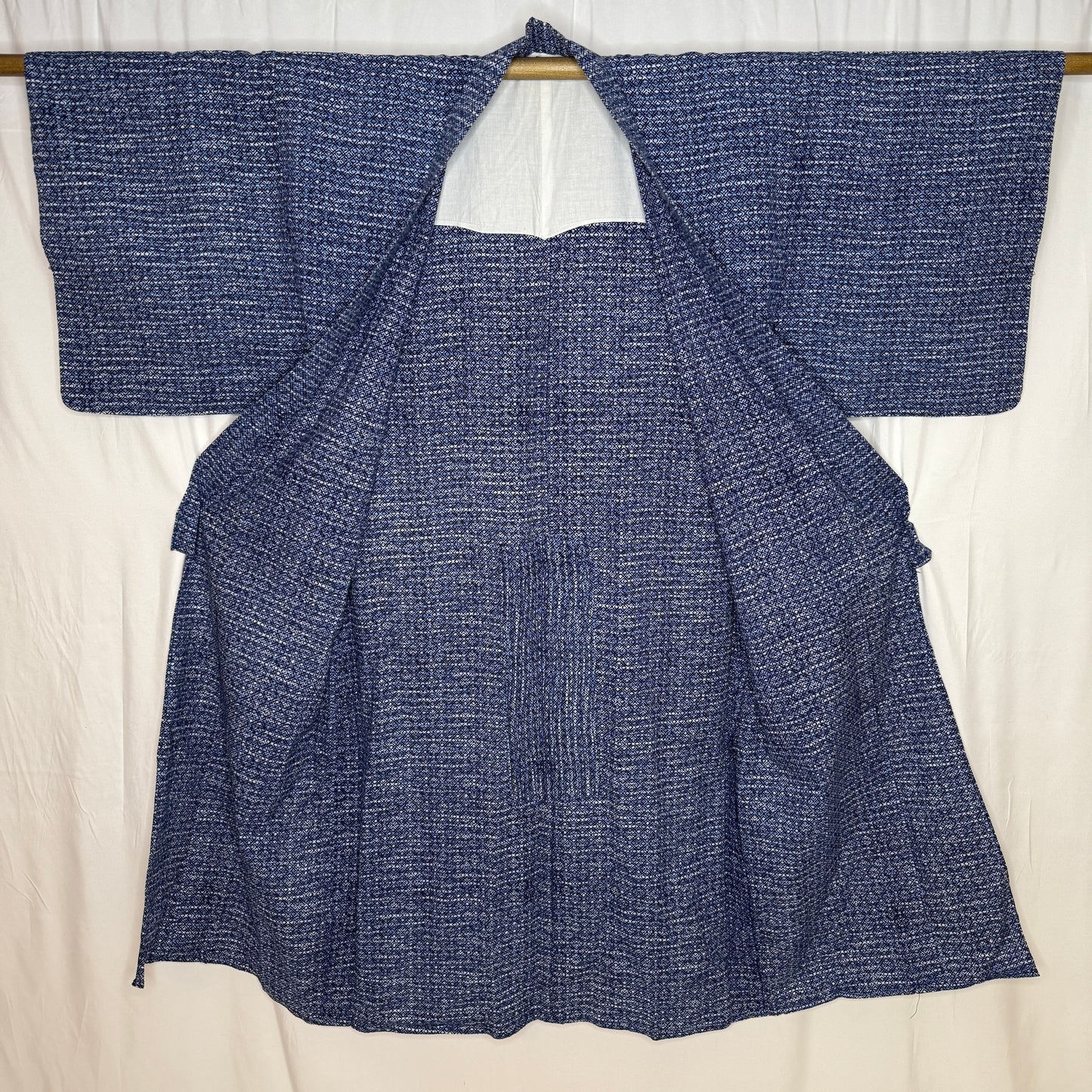 "Blue Lattice" Vintage Japanese Yukata