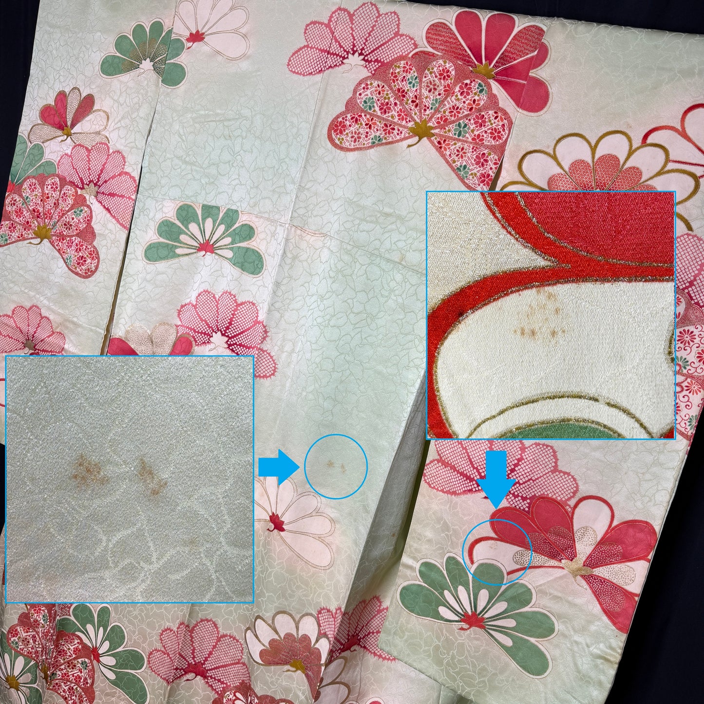 "Fairytale Florals" Vintage Furisode Kimono