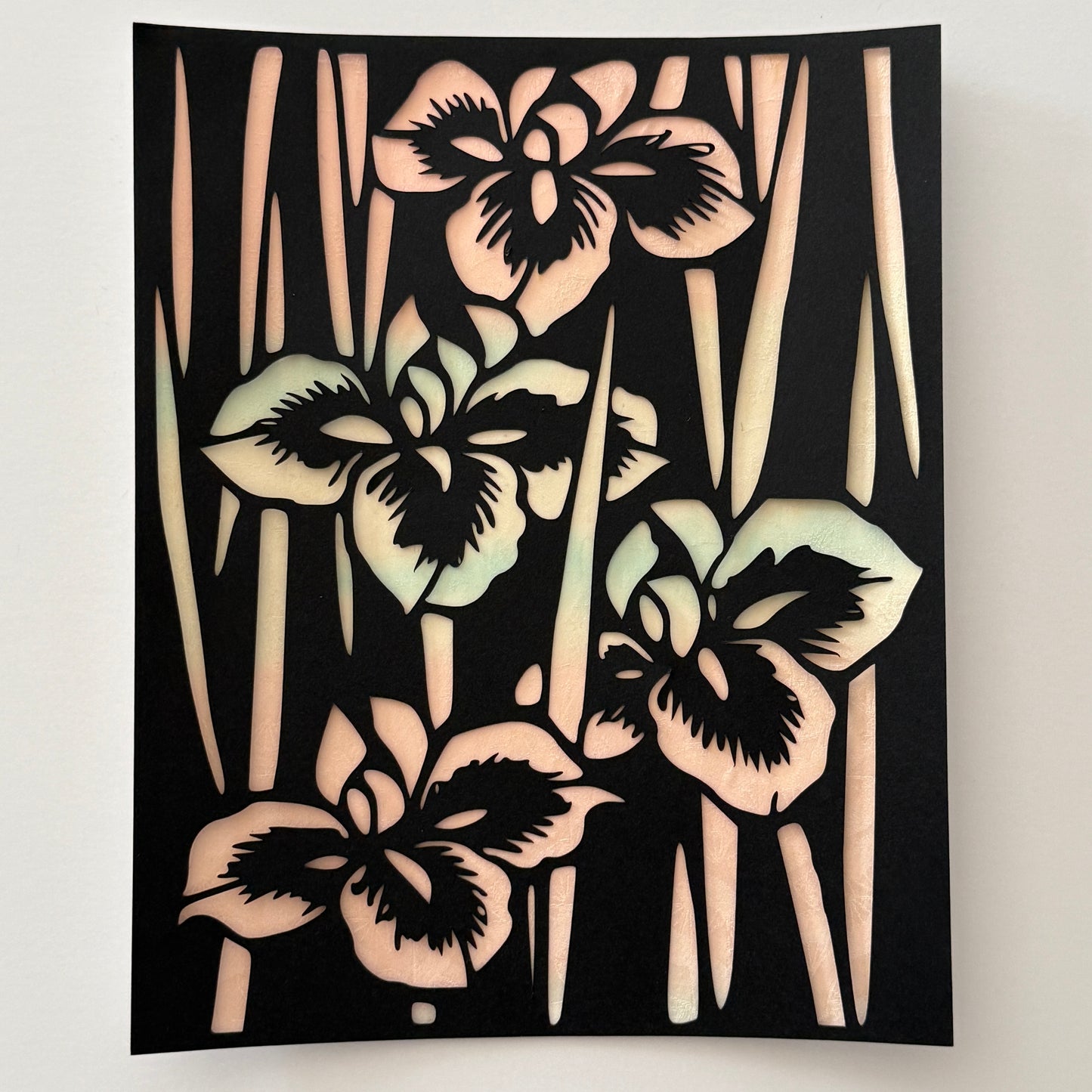 "Irises" Katagami Art
