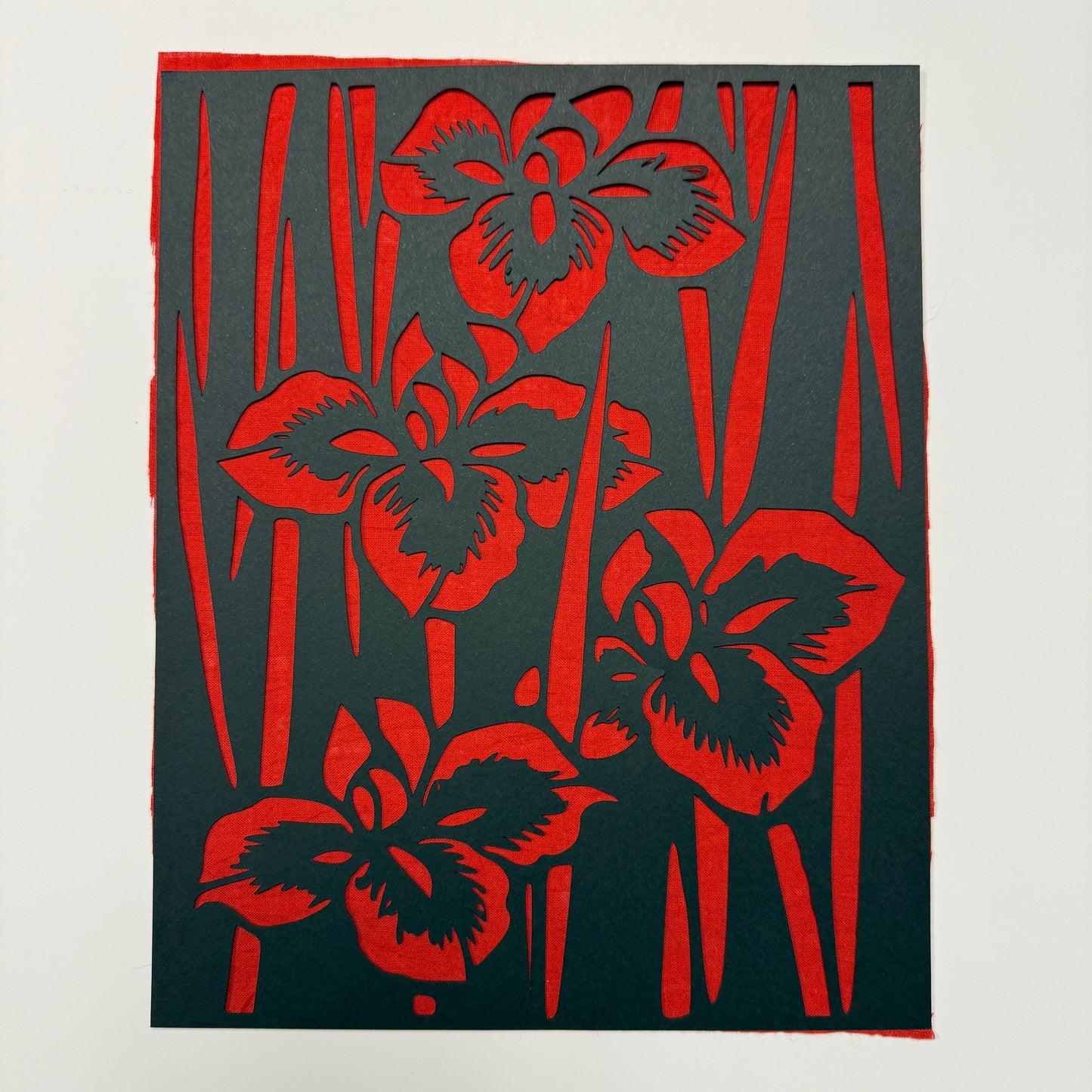"Irises" Katagami Art