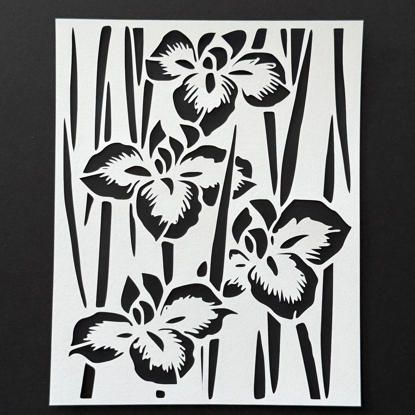 "Irises" Katagami Art