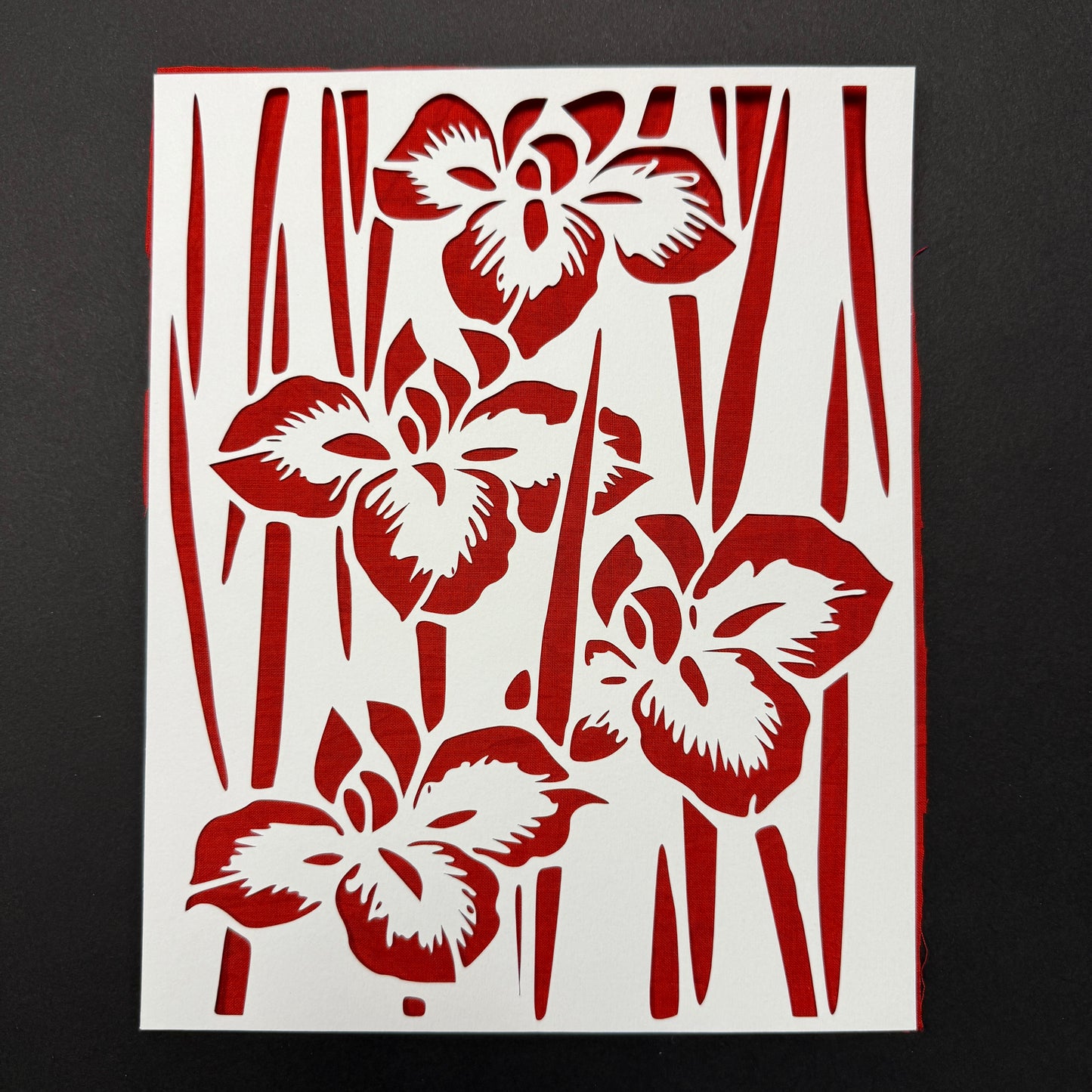 "Irises" Katagami Art
