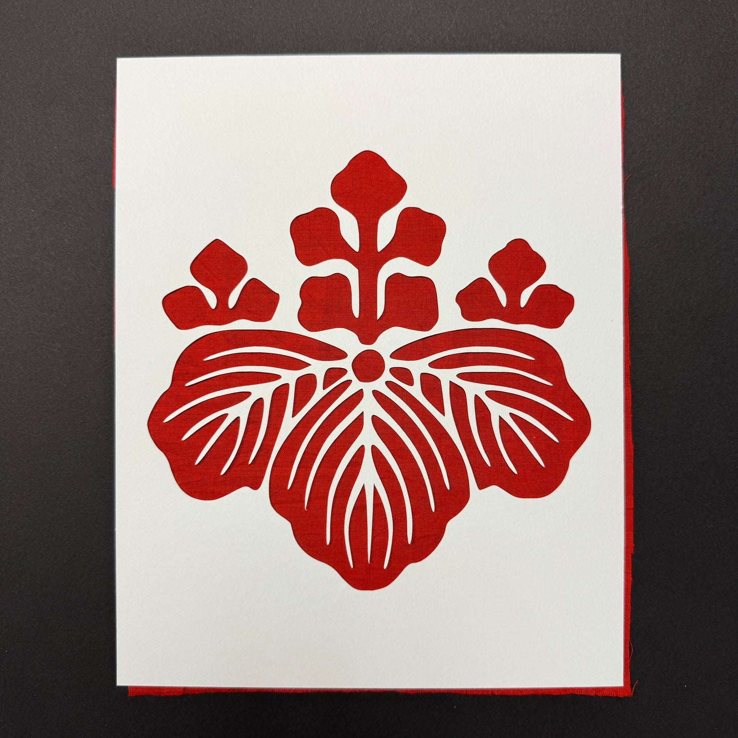 "Paulownia Crest" Katagami Art