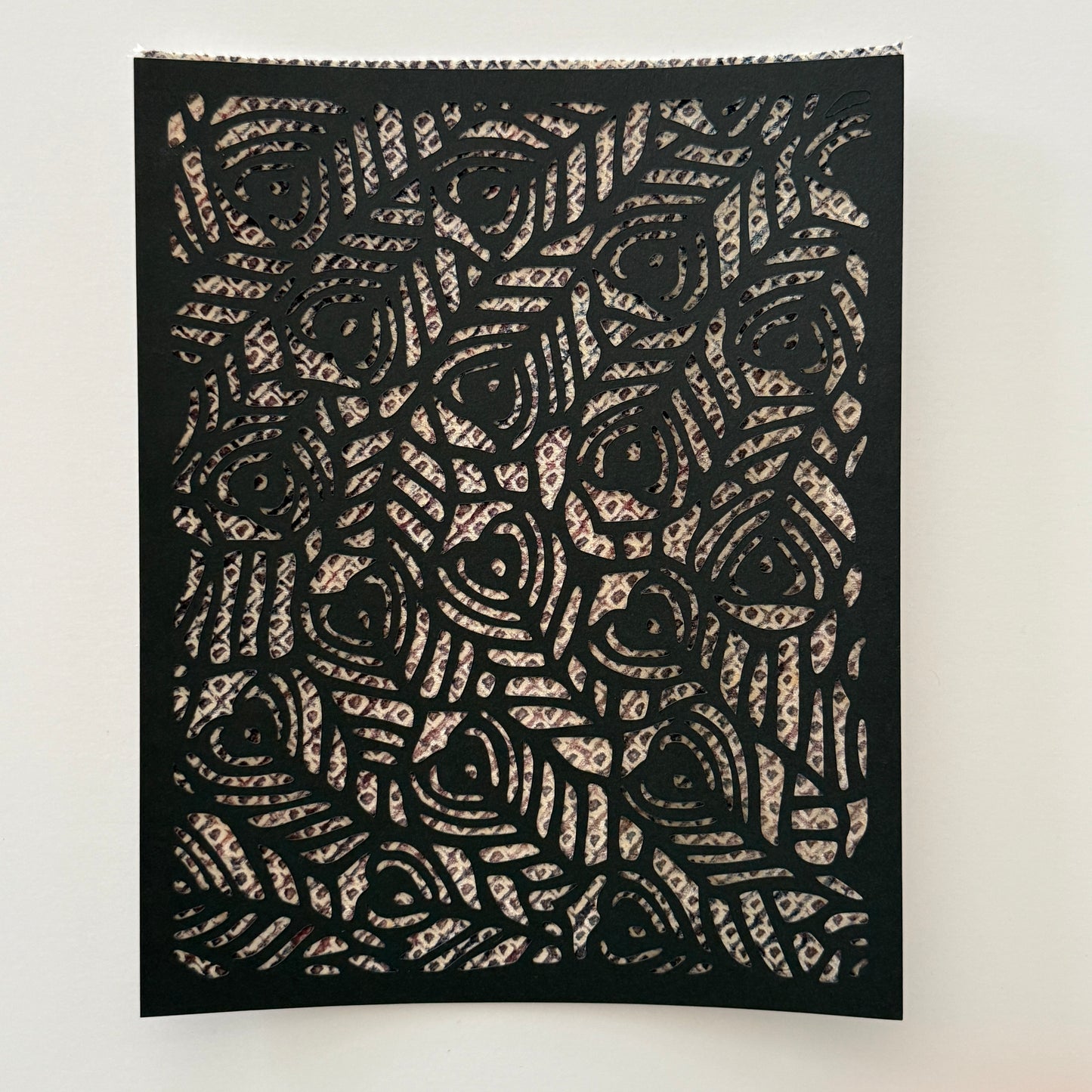 "Peacock Feathers" Katagami Art