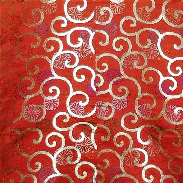 "Arabesque on Red" Vintage Wedding Kimono (Kakeshita) - Kyoto Kimono