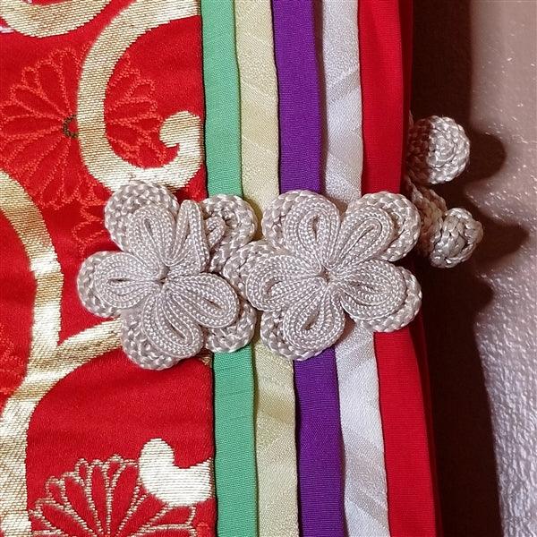 "Arabesque on Red" Vintage Wedding Kimono (Kakeshita) - Kyoto Kimono