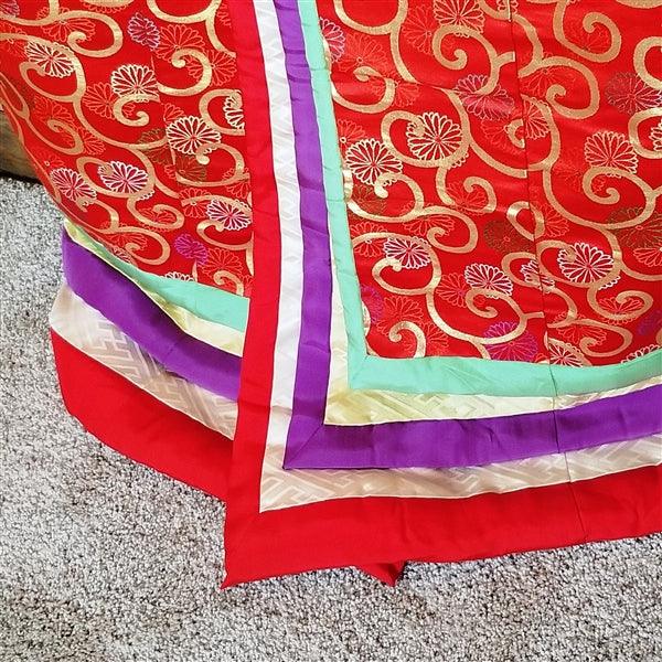 "Arabesque on Red" Vintage Wedding Kimono (Kakeshita) - Kyoto Kimono