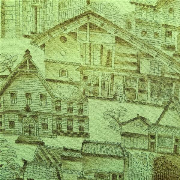 "Architecture" Vintage Kimono - Kyoto Kimono