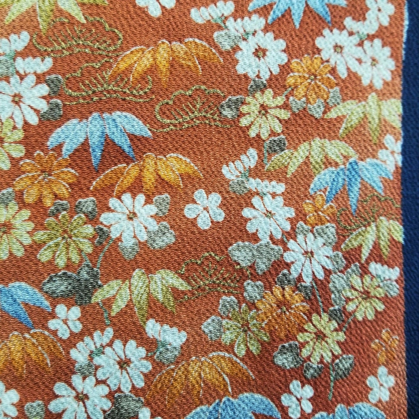 "Autumn Crepe" Vintage Kimono - Kyoto Kimono