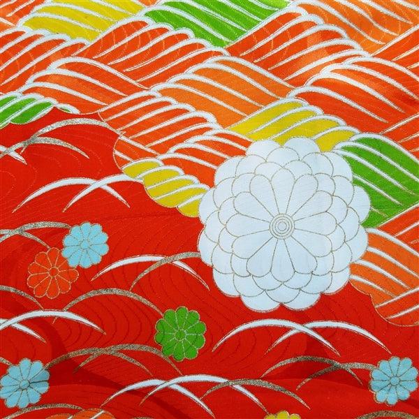 "Basketweave Waves" Vintage Girl's Kimono - Kyoto Kimono