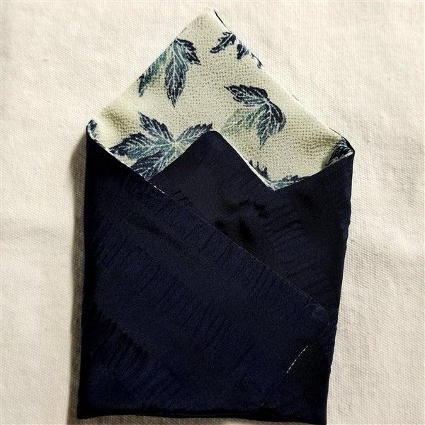 "Blue Maple" Japanique Pocket Square - Kyoto Kimono