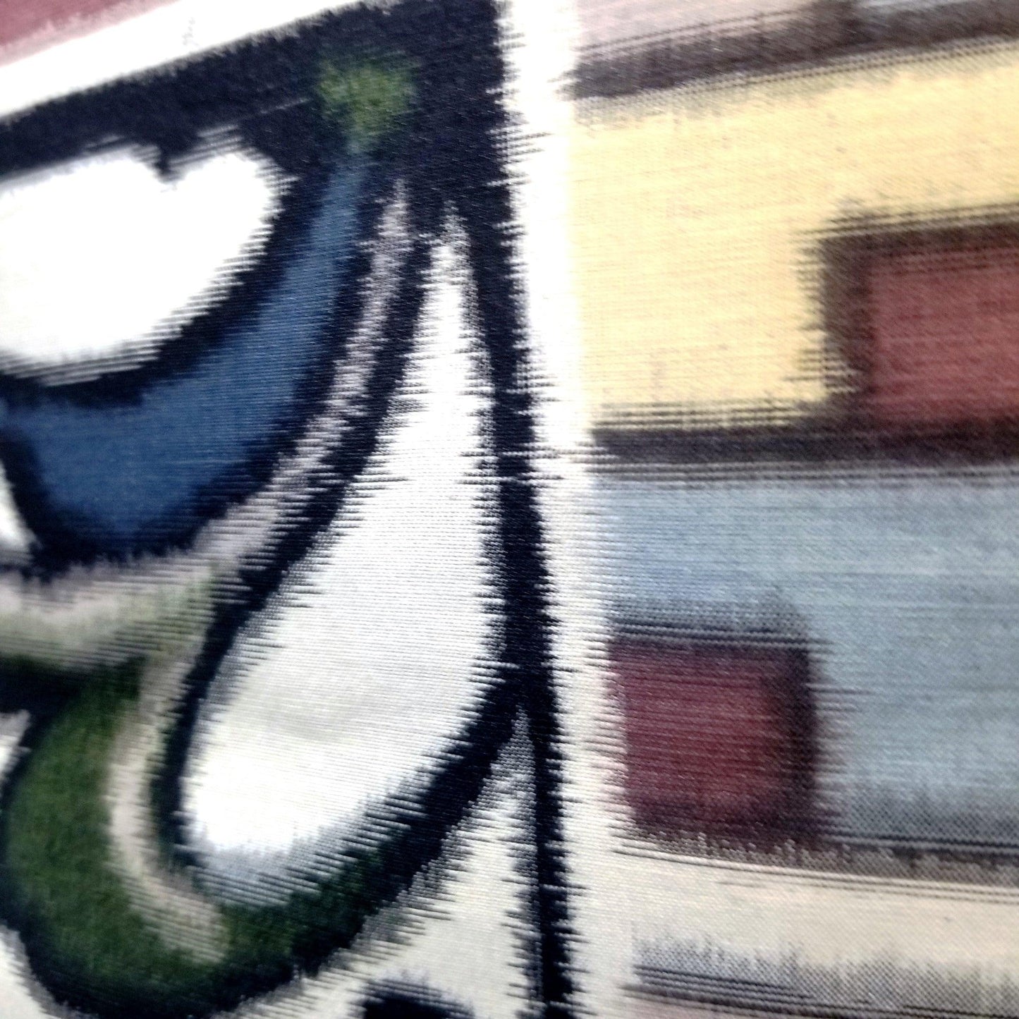 "Brick House" Vintage Meisen Kimono - Kyoto Kimono