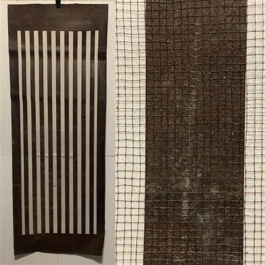 "Carved Stripes" Vintage Katagami Stencil - Kyoto Kimono