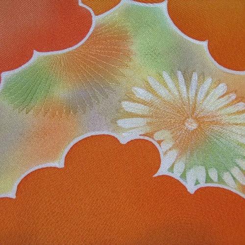 "Citrus Clouds" Furisode Kimono - Kyoto Kimono