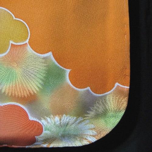 "Citrus Clouds" Furisode Kimono - Kyoto Kimono