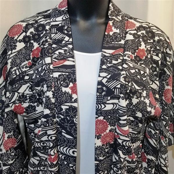 "Classic Stencil" Vintage Haori - Kyoto Kimono