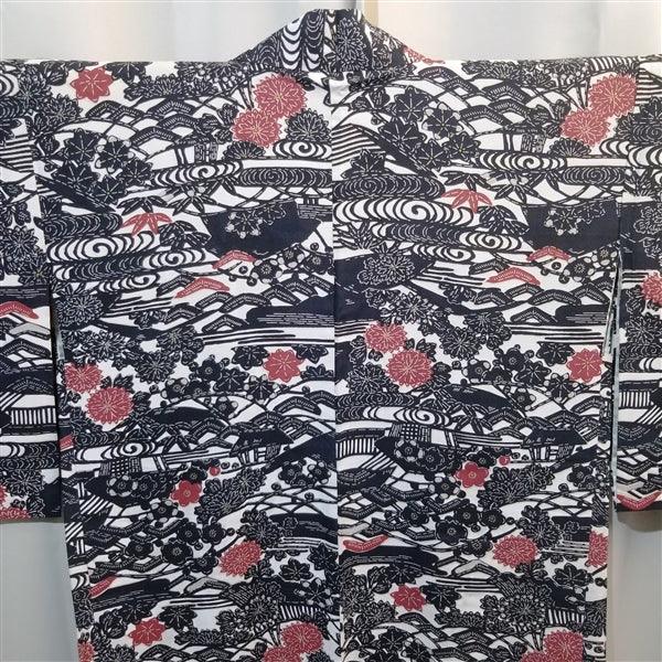 "Classic Stencil" Vintage Haori - Kyoto Kimono