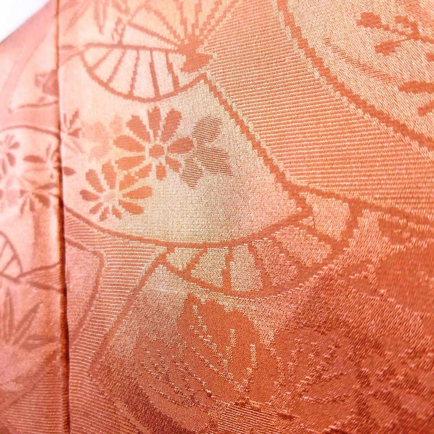 "Coral Fan" Vintage Painted Haori - Kyoto Kimono