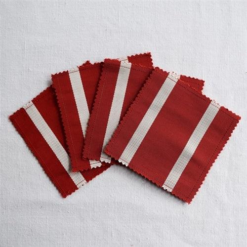 "Crimson Grid" Place Mat Set - Kyoto Kimono