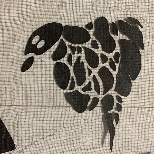 "Double Bird" Vintage Katagami Stencil - Kyoto Kimono