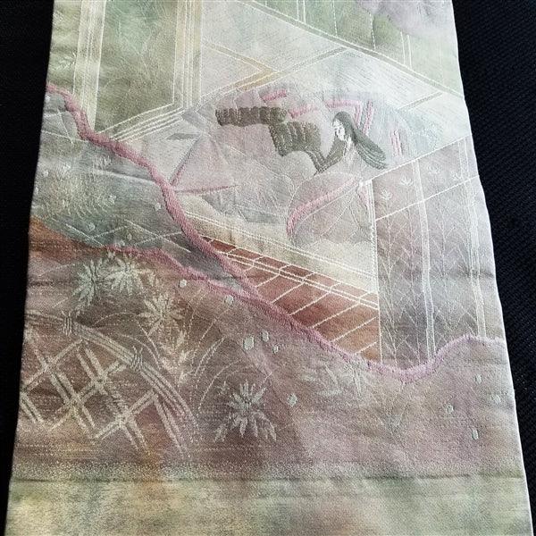 "Edo Maiden" Vintage Nagoya Obi - Kyoto Kimono
