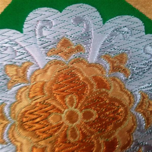 "Emerald Honeycomb" Vintage Fukuro Obi - Kyoto Kimono